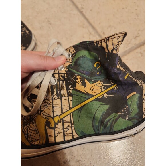Converse Chuck Taylor "The Riddler" DC Comics Hi Top Sneakers Men's 9 Women's 11 - Picture 8 of 12